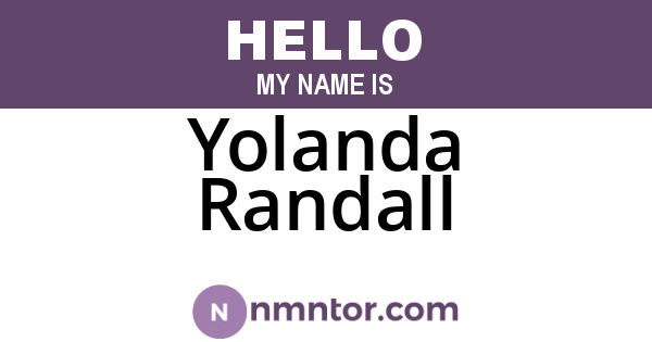 Yolanda Randall