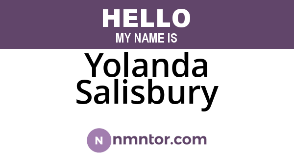 Yolanda Salisbury