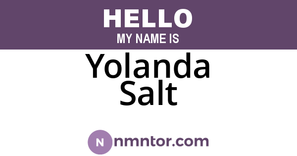 Yolanda Salt