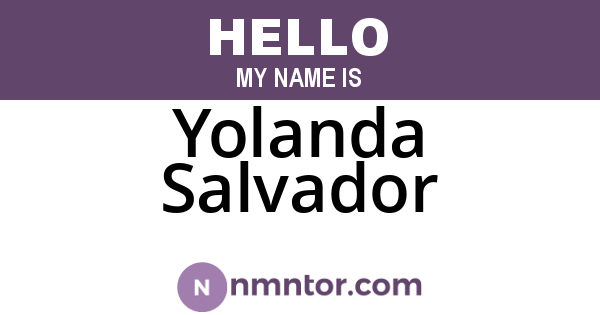Yolanda Salvador