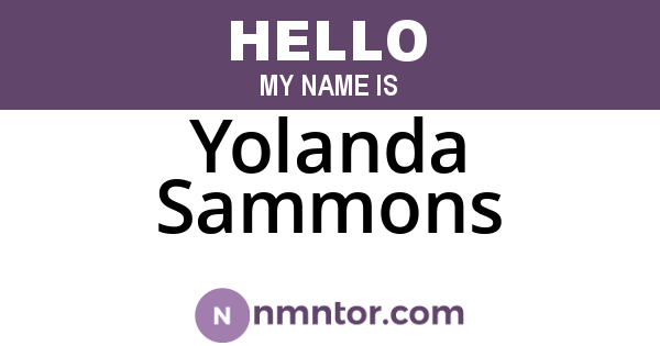 Yolanda Sammons