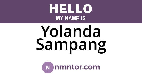 Yolanda Sampang