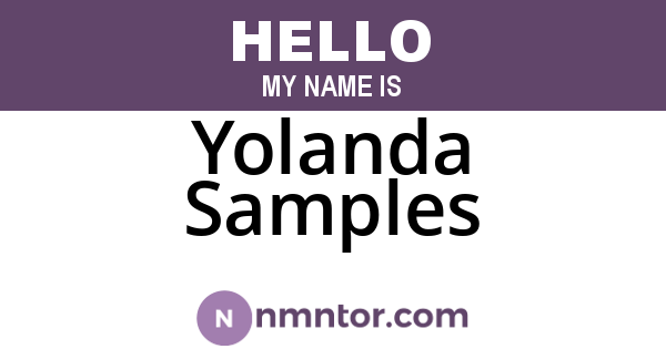 Yolanda Samples