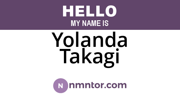 Yolanda Takagi