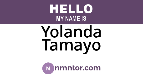 Yolanda Tamayo