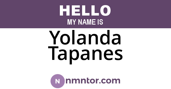 Yolanda Tapanes