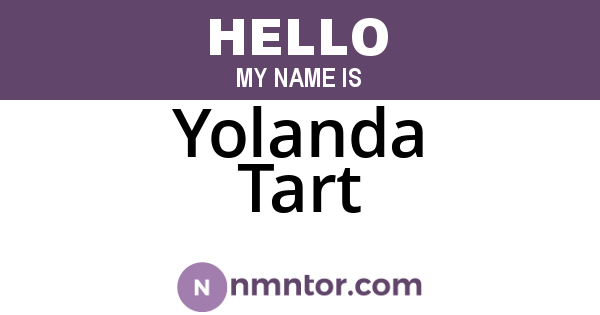 Yolanda Tart