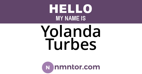Yolanda Turbes