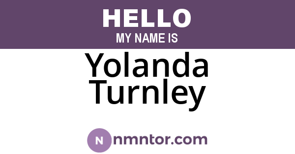 Yolanda Turnley