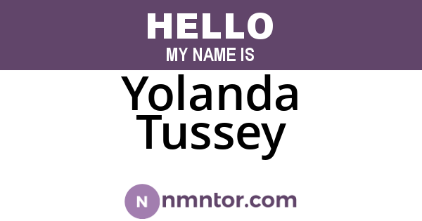 Yolanda Tussey