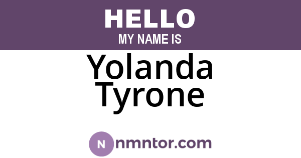 Yolanda Tyrone