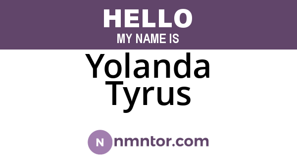 Yolanda Tyrus