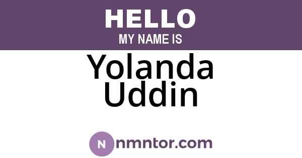 Yolanda Uddin
