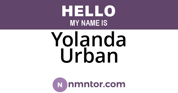 Yolanda Urban