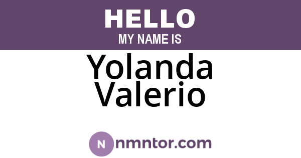 Yolanda Valerio