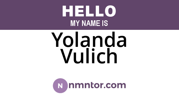 Yolanda Vulich