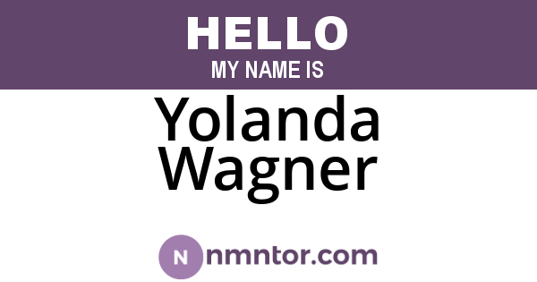Yolanda Wagner
