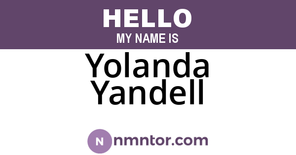 Yolanda Yandell