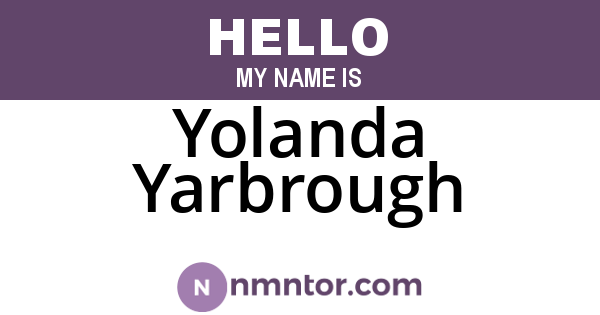 Yolanda Yarbrough