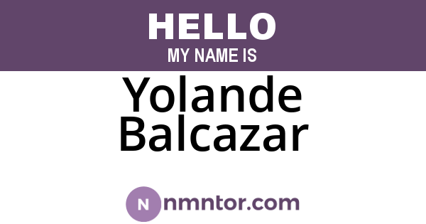 Yolande Balcazar