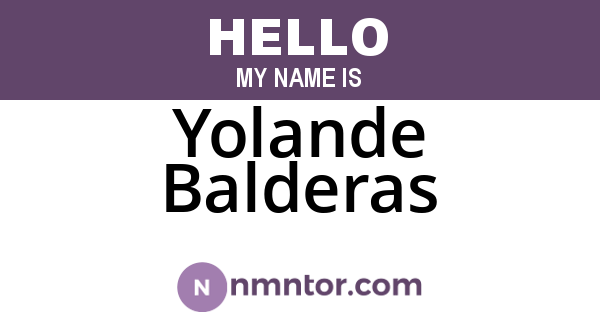 Yolande Balderas