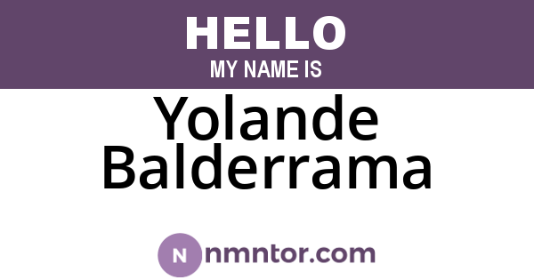Yolande Balderrama