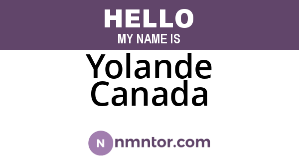 Yolande Canada