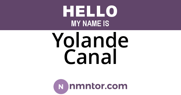 Yolande Canal