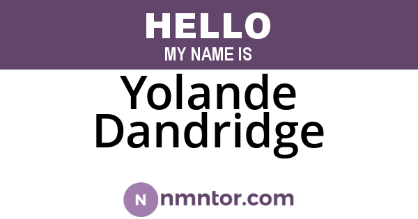 Yolande Dandridge