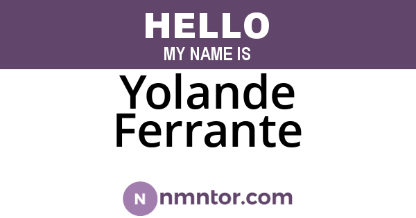 Yolande Ferrante