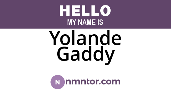 Yolande Gaddy
