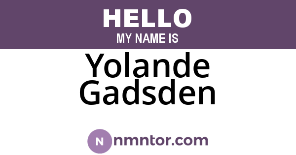 Yolande Gadsden
