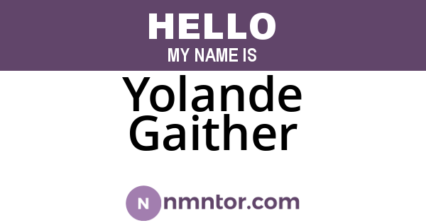 Yolande Gaither