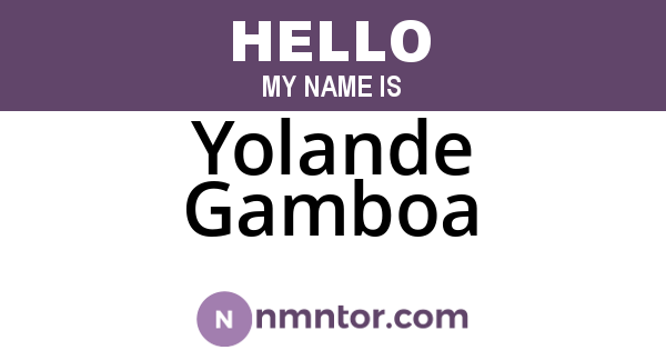 Yolande Gamboa