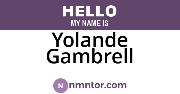 Yolande Gambrell