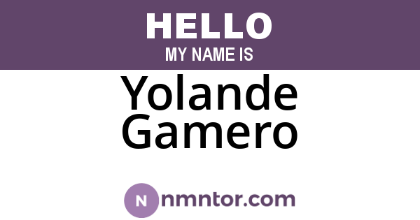 Yolande Gamero
