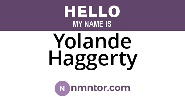 Yolande Haggerty