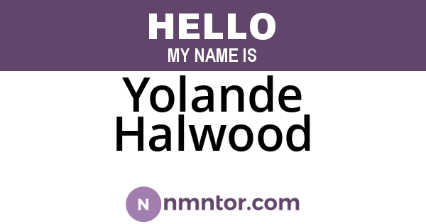 Yolande Halwood