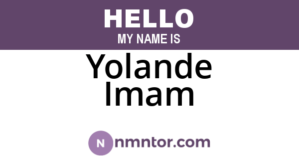 Yolande Imam