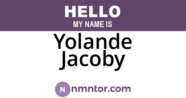Yolande Jacoby