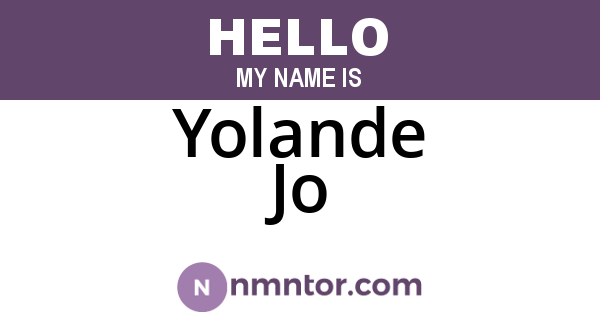Yolande Jo