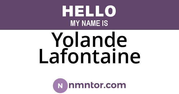 Yolande Lafontaine