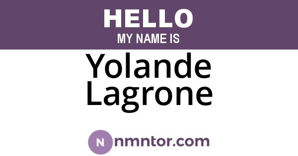 Yolande Lagrone