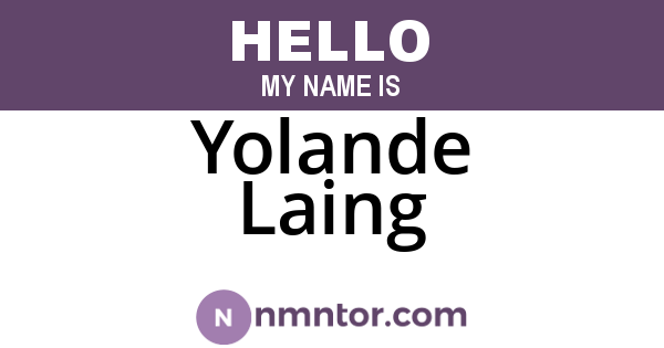 Yolande Laing