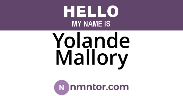 Yolande Mallory