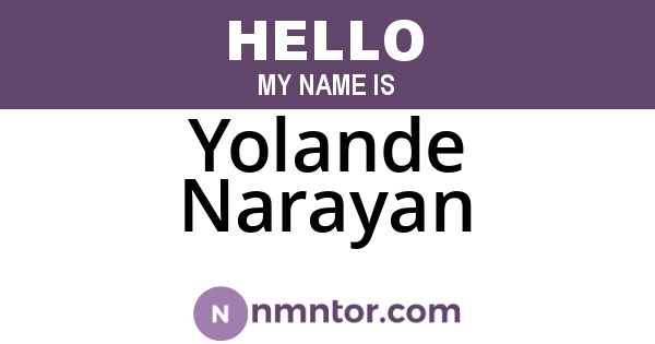 Yolande Narayan
