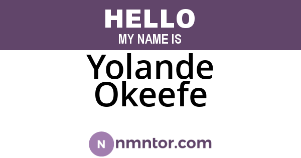 Yolande Okeefe