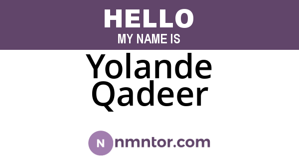 Yolande Qadeer