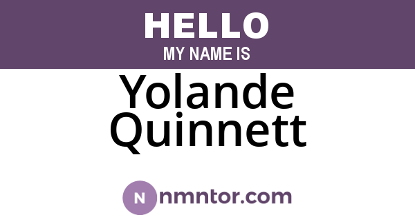 Yolande Quinnett