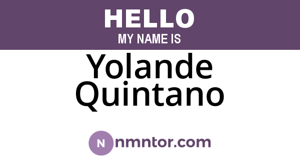 Yolande Quintano